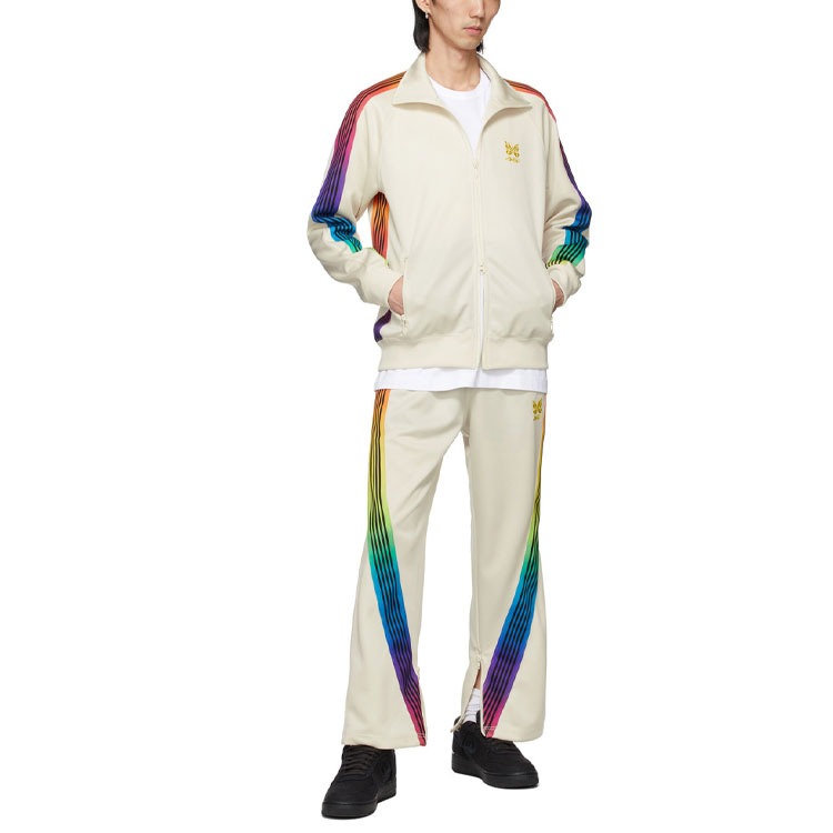 Cheap Needles x AWGE 蝴蝶印花白色運動長褲 男女適用 IN933A