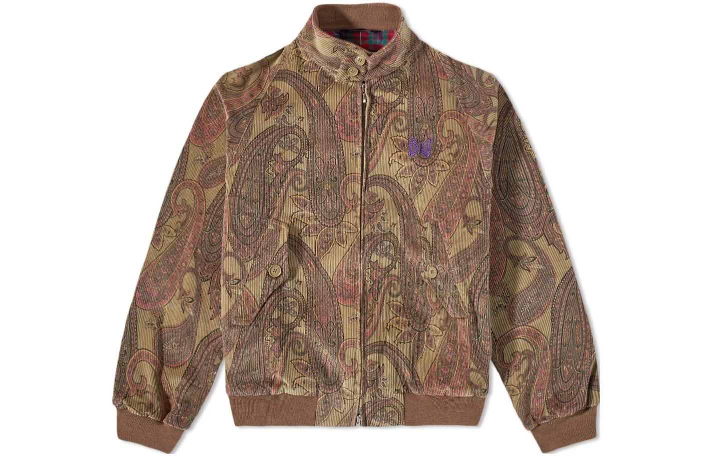 Needles Baracuta FW22 All-Over Print Jacket Linen Beige BRCPS0839-UT2525-6551