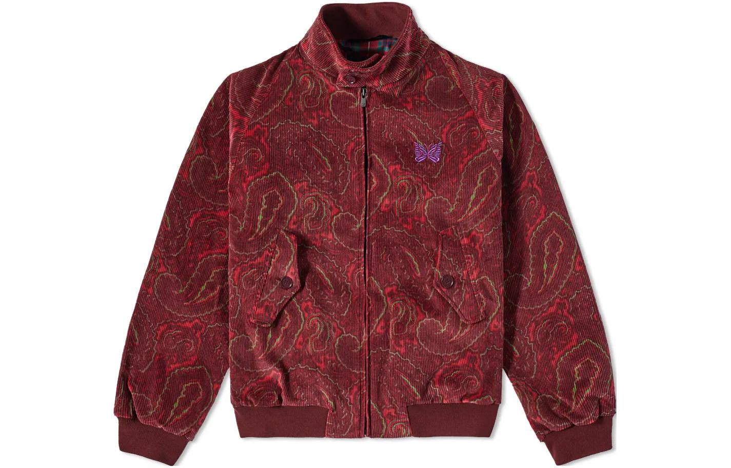 Needles BARACUTA FW22 Butterfly Embroidered Jacket Maroon (Unisex) BRCPS0839-UT2525-5246