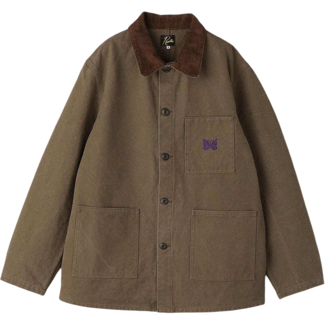Needles BEAUTY&YOUTH FW24 Brown Embroidered Pocket Logo Unisex Casual Jacket 12535990539-BRN