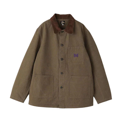 Needles BEAUTY&YOUTH FW24 Brown Embroidered Pocket Logo Unisex Casual Jacket 12535990539-BRN