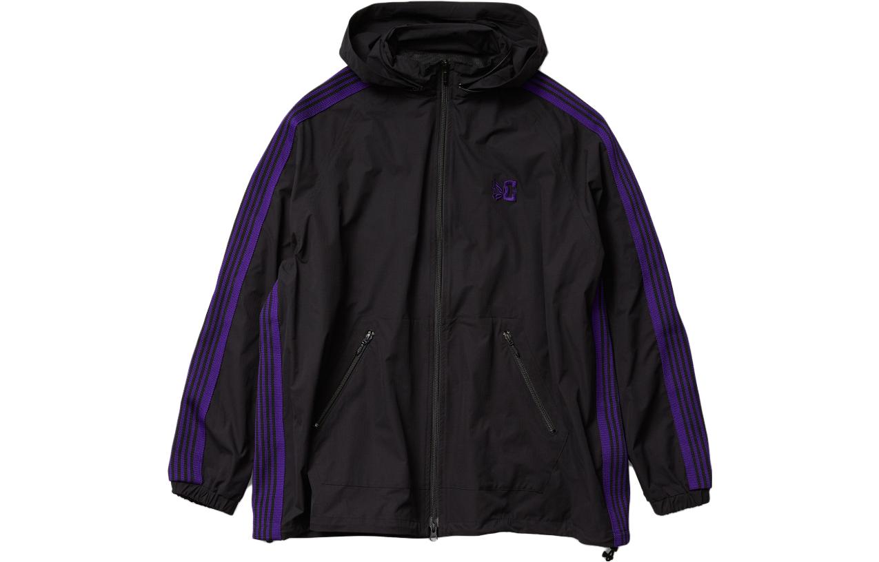 Needles x DC Shoes FW23 Striped Zip Hoodie Jacket Unisex - Black. JP-MR605-BLK