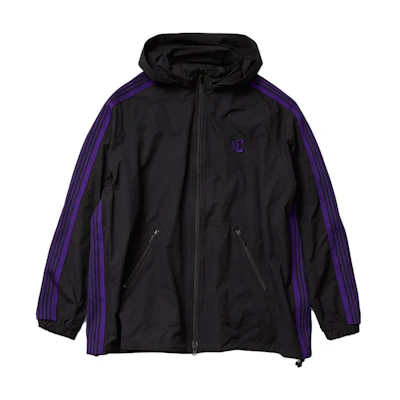 Needles DC Shoes FW23 Striped Zip Hoodie Jacket Unisex - Black. JP-MR605-BLK
