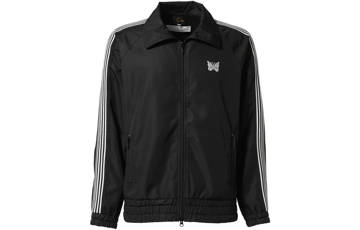 Needles EMPTY R _ _ M FW23 Butterfly Track Jacket Black Unisex MR502-BLK