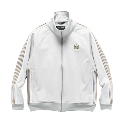 Needles HAVEN FW23 Striped Zip-Up Track Jacket Unisex White NS2026A