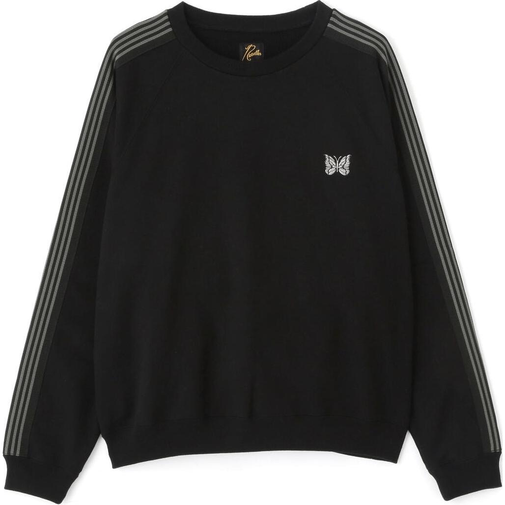 Needles LHP FW24 Striped Crewneck Sweatshirt Unisex Black 7844232233-BLK