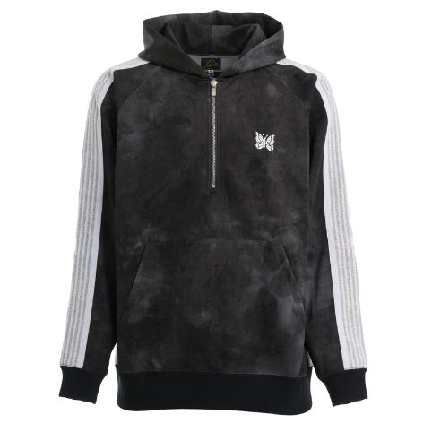 Needles NUBIAN Butterfly Print Tie-Dye Black Hoodie Unisex HZ-JKT-TYEDYE