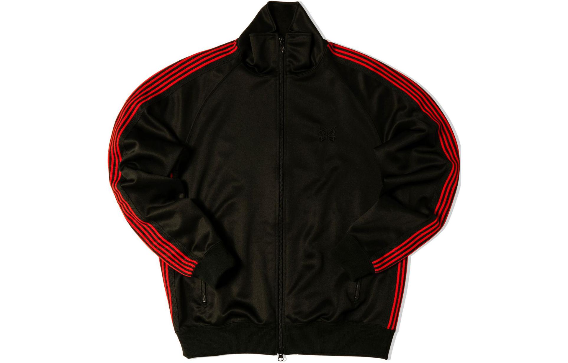 Needles One Block Down SS24 Logo Side Stripe Track Jacket Unisex - Black NS1711BLK