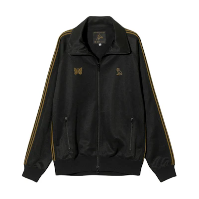 Needles OVO SS24 Logo Sleeve Side Stripe Polo Jacket Unisex Black NS1490B