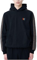 Needles x STUDIOUS Striped Sweatshirt with Embroidered Butterfly Black (Men). MR450 Needles x STUDIOUS Striped Sweatshirt with Embroidered Butterfly Black (Men). MR450