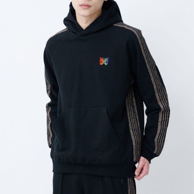 Needles x STUDIOUS 刺繡蝴蝶條紋黑色衛衣 (男款)。 MR450 Details for Needles x STUDIOUS 刺繡蝴蝶條紋黑色衛衣 (男款)。 MR450