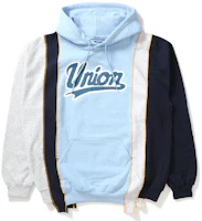 Needles x UNION 30th Anniversary Logo Print Patchwork Hoodie Blue Unisex FW21 202121076070300312 Needles x UNION 30th Anniversary Logo Print Patchwork Hoodie Blue Unisex FW21 202121076070300312