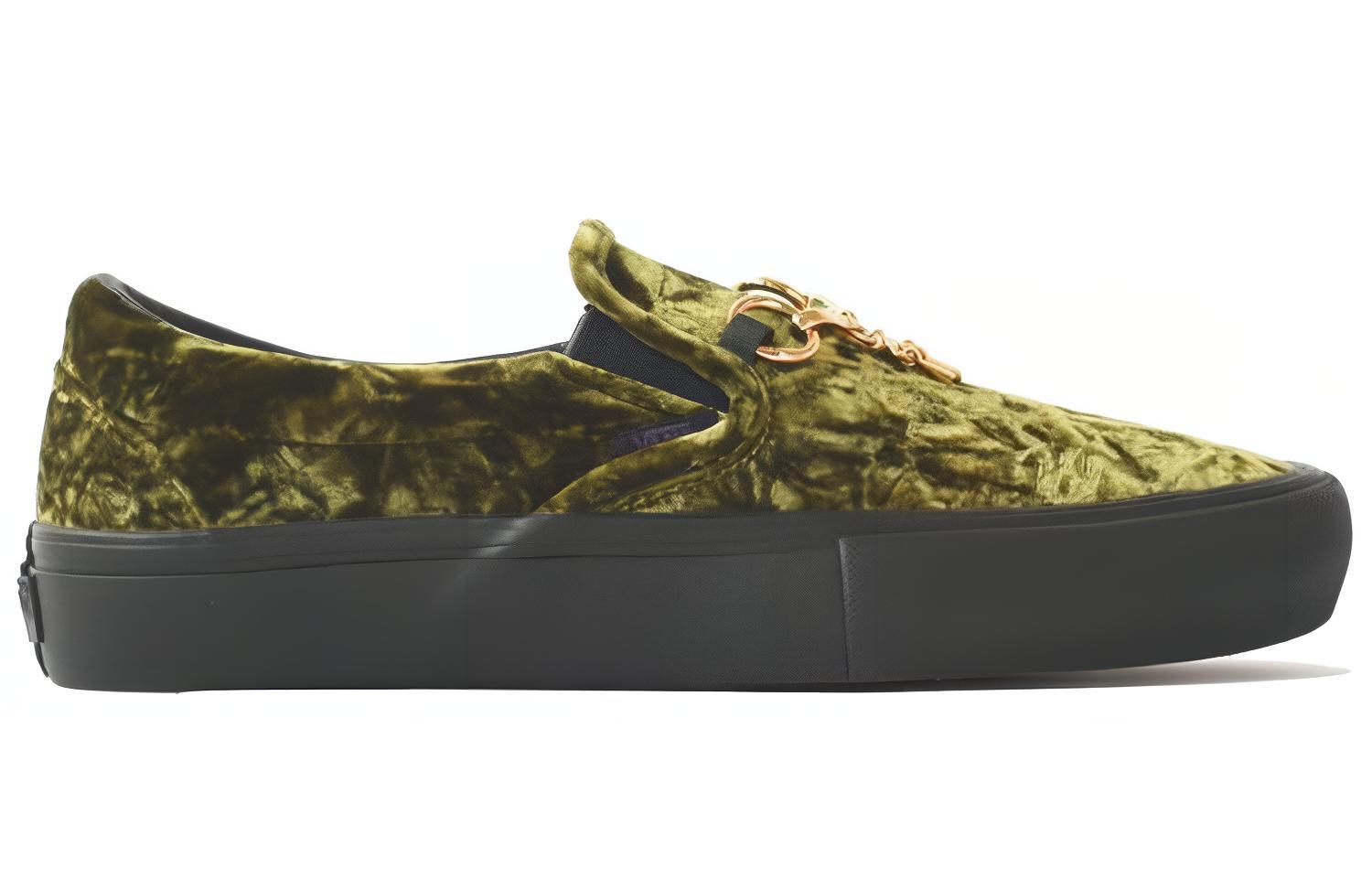 Order Needles x Vans Classic Slip-On VLT LX ''Velours Vert'' VN0A3QXYSI0