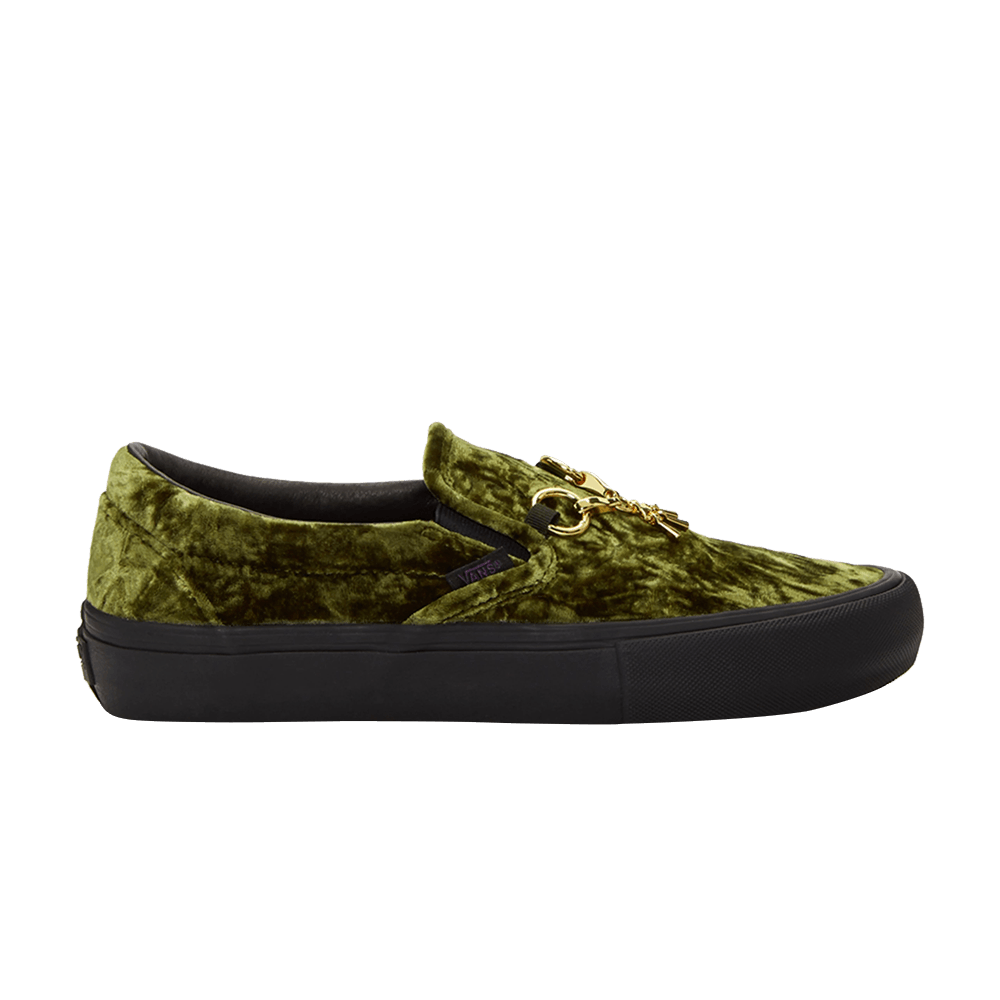 Needles x Vans Slip-On 'Green Velvet' VN0A3QQXYSI0