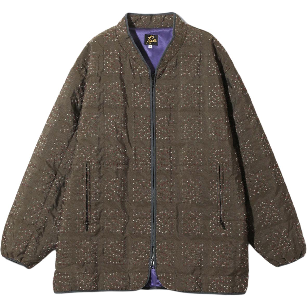 Needles Zip Pocket Long-Sleeve Stand Collar Jacket Unisex Khaki PU126A