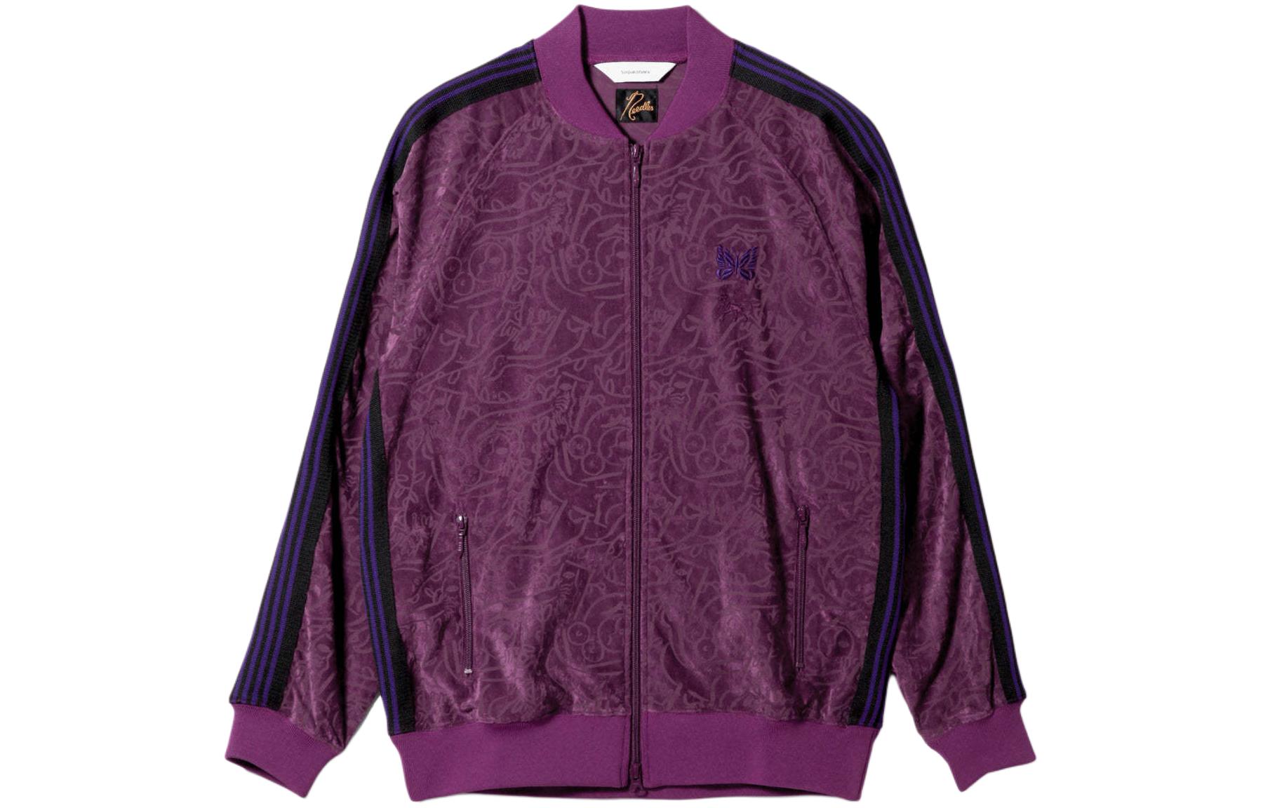 Needles Zipper Raglan Sleeve Pocket Jacket Purple Unisex OT2010A