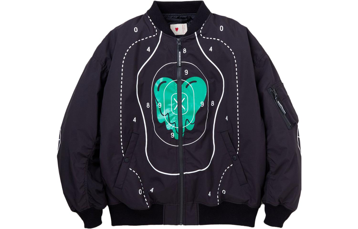 NBHD × Emotionally Unavailable FW23 Heart Print Jacket Black Unisex 222TSEUN-JKM01S