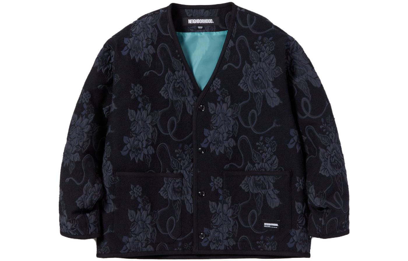 NEIGHBORHOOD  Button Jacquard V-Neck Casual Jacket 232utnh-jkm06