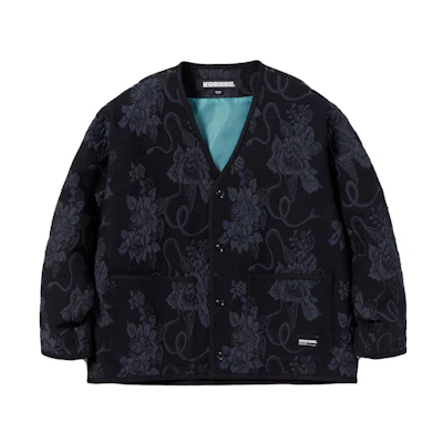 NBHD Button Jacquard V-Neck Casual Jacket 232utnh-jkm06