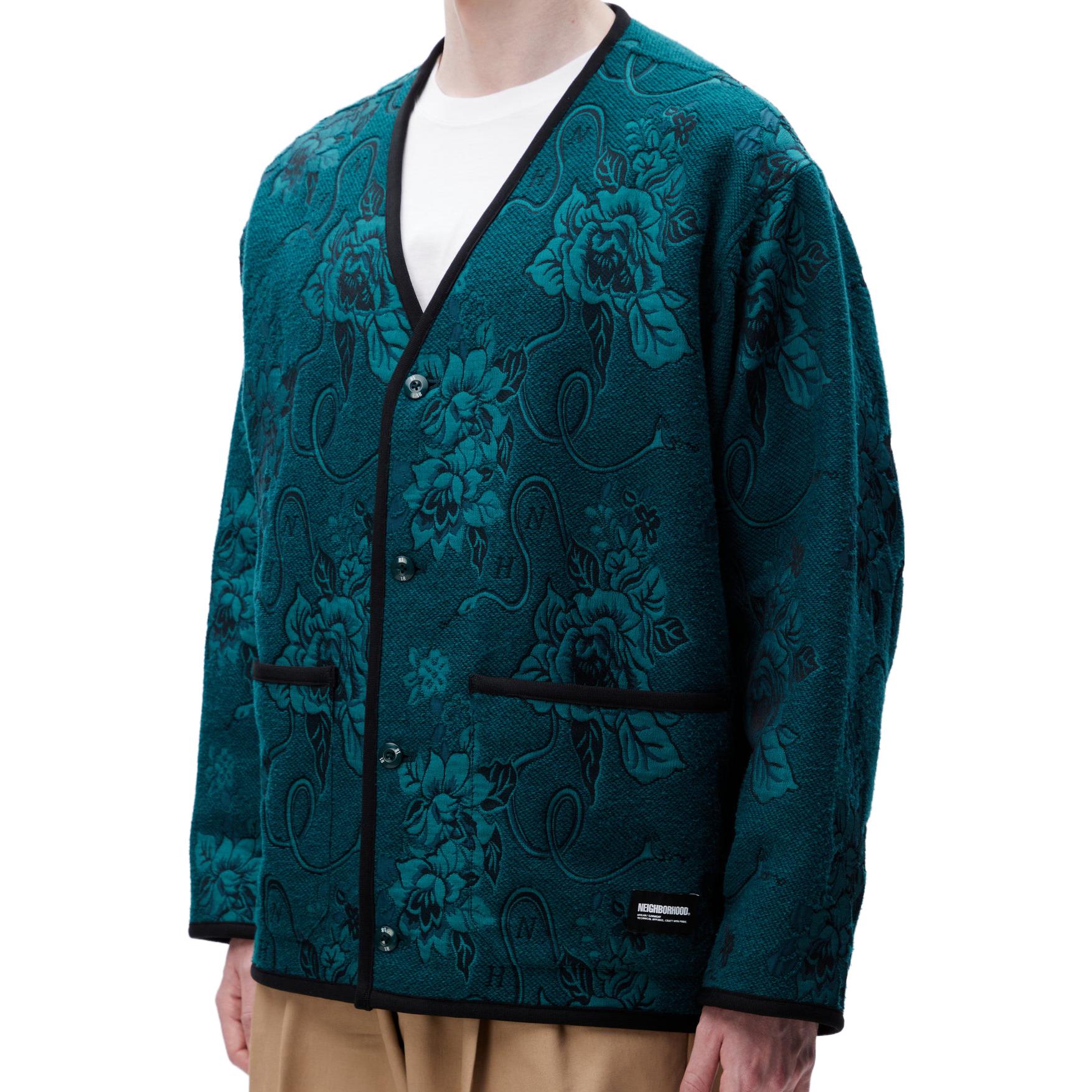 Sizing Chaqueta Casual de Punto con Botones y Cuello en V NEIGHBORHOOD. 232utnh-jkm06