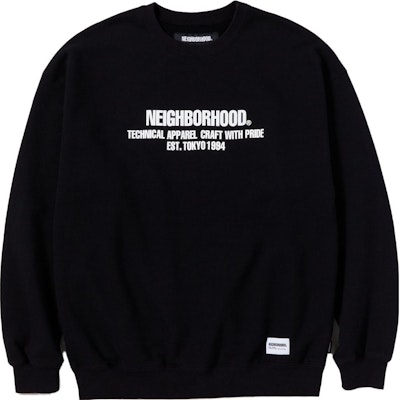 NEIGHBORHOOD Crewneck Sweatshirt with Letter Print Long Sleeves 232UWNH-CSM02 Buy NEIGHBORHOOD Crewneck Sweatshirt with Letter Print Long Sleeves 232UWNH-CSM02