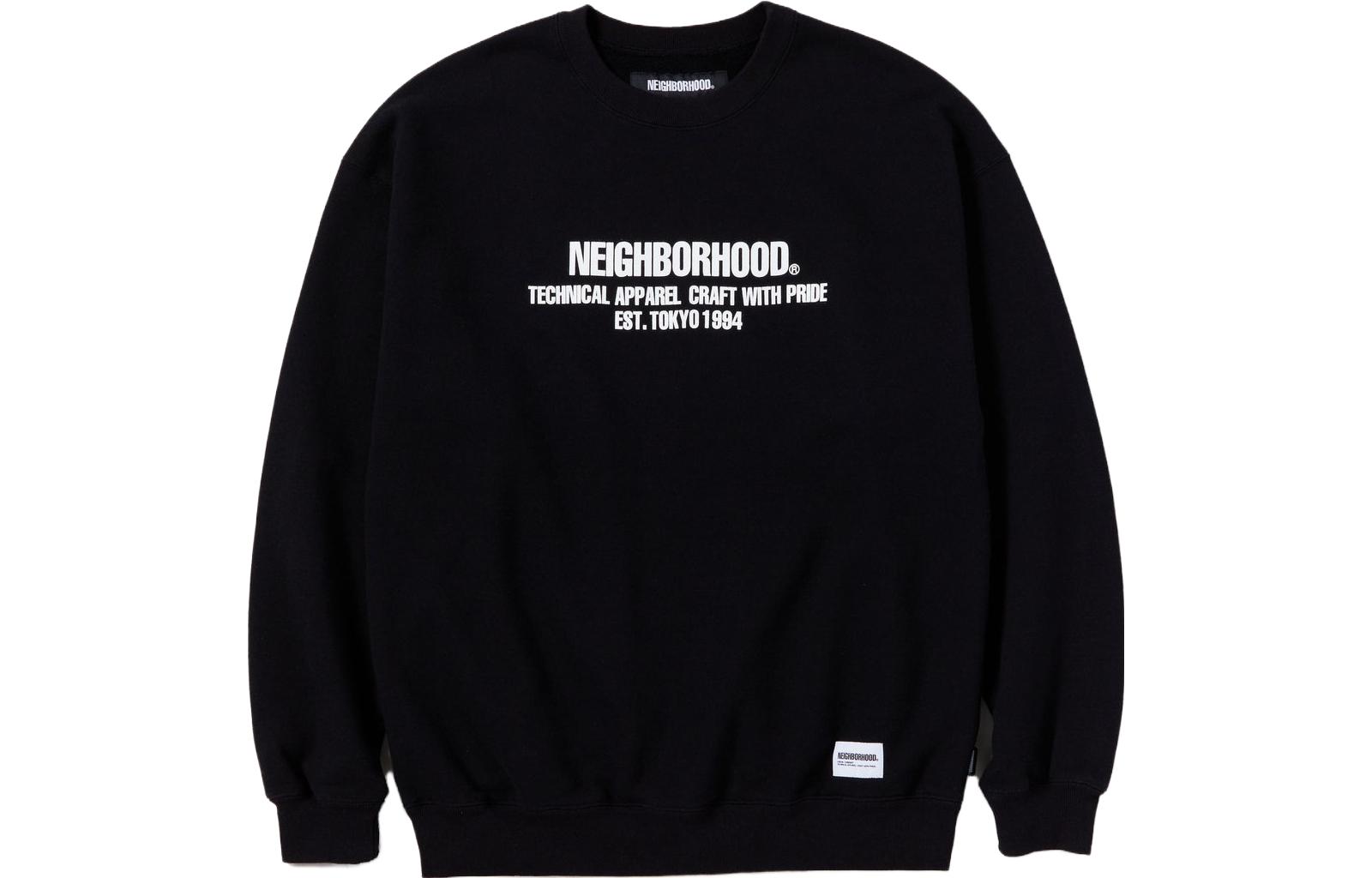 Order NEIGHBORHOOD  Crewneck Sweatshirt with Letter Print Long Sleeves 232UWNH-CSM02