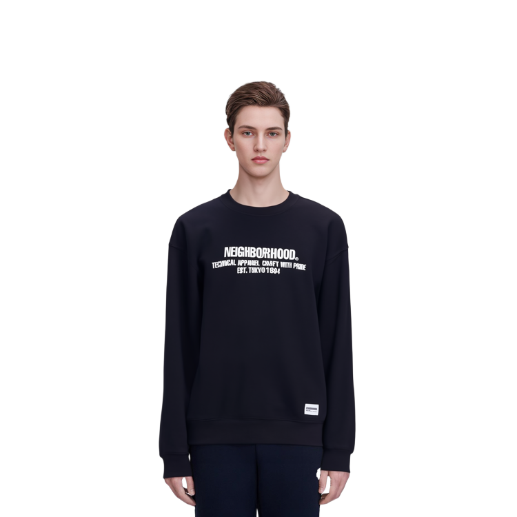 Purchase NEIGHBORHOOD  Crewneck Sweatshirt with Letter Print Long Sleeves 232UWNH-CSM02