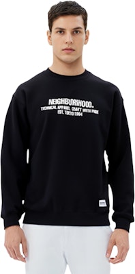 NEIGHBORHOOD Crewneck Sweatshirt with Letter Print Long Sleeves 232UWNH-CSM02 Sizing NEIGHBORHOOD Crewneck Sweatshirt with Letter Print Long Sleeves 232UWNH-CSM02