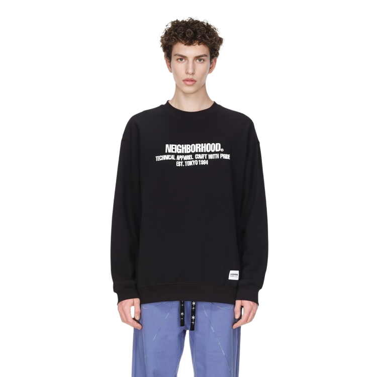 Cheap NEIGHBORHOOD  Crewneck Sweatshirt with Letter Print Long Sleeves 232UWNH-CSM02