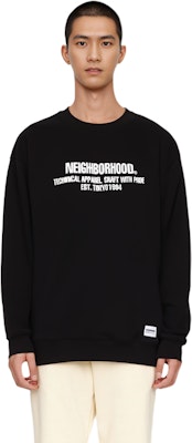 NEIGHBORHOOD Crewneck Sweatshirt with Letter Print Long Sleeves 232UWNH-CSM02 1