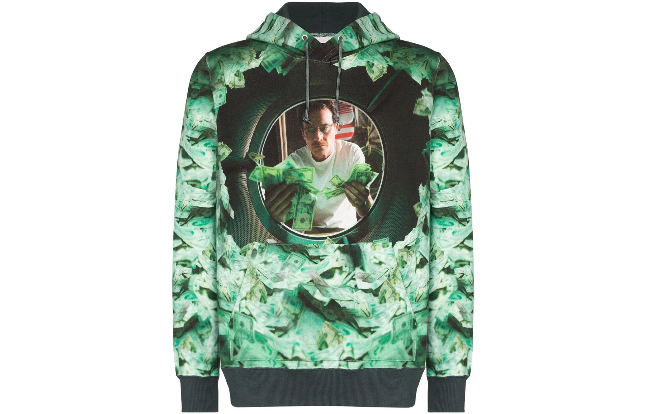 NEIGHBORHOOD  Green Graphic Print Pullover Hoodie with Drawstring. 192UWNHCSM-02S