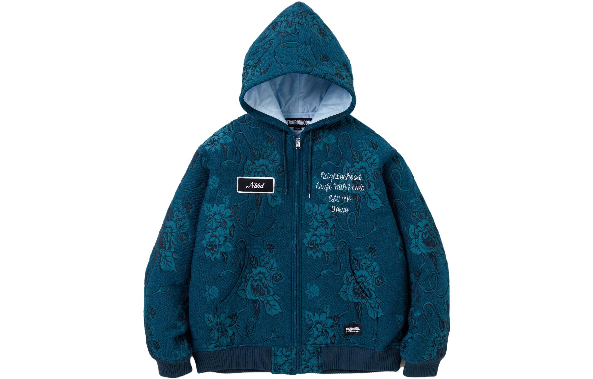 NEIGHBORHOOD  Hooded Full-Zip Letter Pattern Jacket. 232utnh-jkm05
