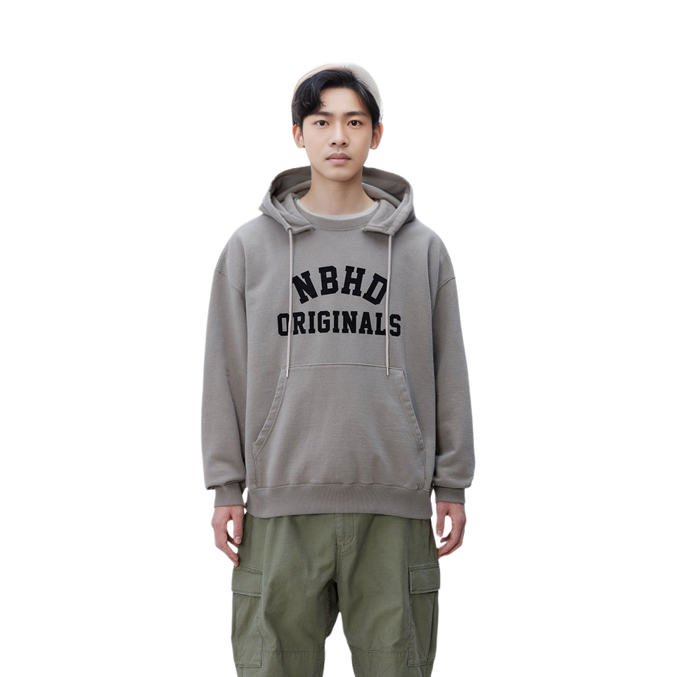 NBHD  Letter Print Pullover Hoodie Long Sleeve Sweatshirt 221OKNH-CSM06 圖 4