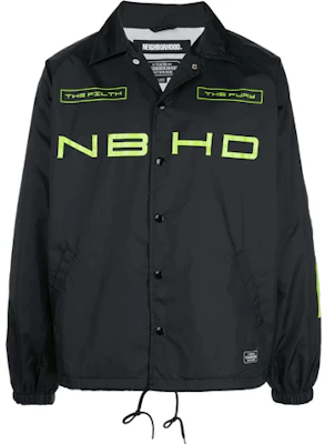 NEIGHBORHOOD Black Breathable Jacket with Green Logo Print Unisex 192TSNHJKM09 Buy NEIGHBORHOOD Black Breathable Jacket with Green Logo Print Unisex 192TSNHJKM09