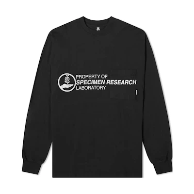 NBHD Black Crewneck Long Sleeve Sweatshirt with Letter Print 231BWNH-CSM04
