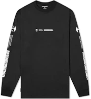 NEIGHBORHOOD Black Crewneck Pullover Sweatshirt with Solid Print 211GONH-CSM02-BK NEIGHBORHOOD Black Crewneck Pullover Sweatshirt with Solid Print 211GONH-CSM02-BK