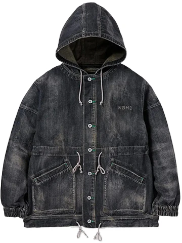 neighborhood-black-denim-pullover-hooded-button-jacket-202-xbnh-jkm-07
