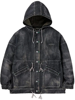 NEIGHBORHOOD Jaket Hoodie Kancing Denim Hitam Pullover 202XBNH-JKM07 Buy NEIGHBORHOOD Jaket Hoodie Kancing Denim Hitam Pullover 202XBNH-JKM07