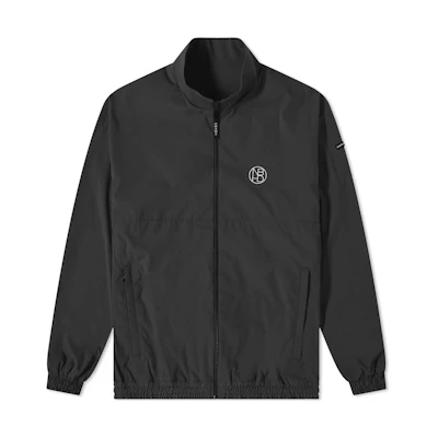 NBHD Black High Neck Zip Jacket with Letter Print 221AQNH-JKM01-BK