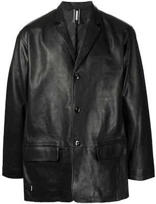 NEIGHBORHOOD Black Leather Jacket with Solid Embroidery Design CARLITOCLJ-KTBLACK Buy NEIGHBORHOOD Black Leather Jacket with Solid Embroidery Design CARLITOCLJ-KTBLACK