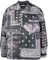 NEIGHBORHOOD Black Printed Long-Sleeve Jacket BANDANACHOPPED1ESHIRTLS NEIGHBORHOOD Black Printed Long-Sleeve Jacket BANDANACHOPPED1ESHIRTLS
