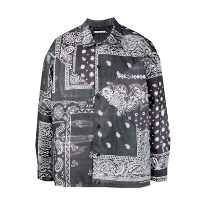 NBHD Black Printed Long-Sleeve Jacket BANDANACHOPPED1ESHIRTLS