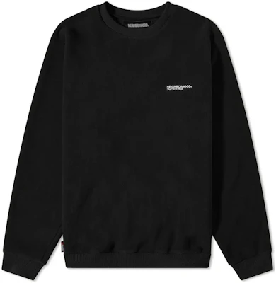 NEIGHBORHOOD Black Solid Color Fleece Crewneck Sweatshirt 212OKNH-CSM01 Buy NEIGHBORHOOD Black Solid Color Fleece Crewneck Sweatshirt 212OKNH-CSM01
