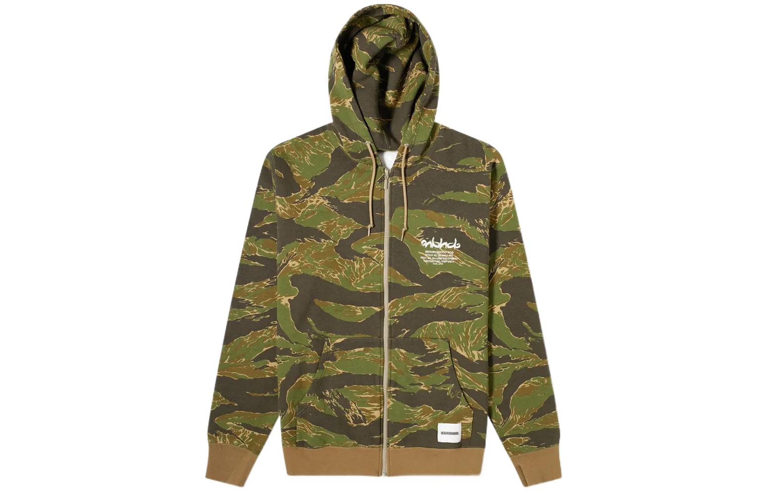 NBHD Camo Hoodie Jacket - Military Green 201MBNH-CSM02