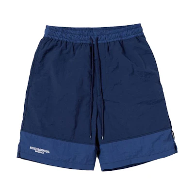 NBHD Colorblock Logo Print Mid-Waist Relaxed Fit Shorts Men 231TSNH-PTM03