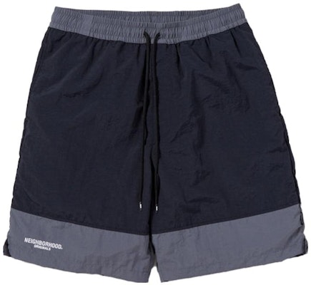 네이버후드 컬러블록 로고 프린트 남성 미드웨이스트 릴렉스핏 반바지 231TSNH-PTM03 Order 네이버후드 컬러블록 로고 프린트 남성 미드웨이스트 릴렉스핏 반바지 231TSNH-PTM03