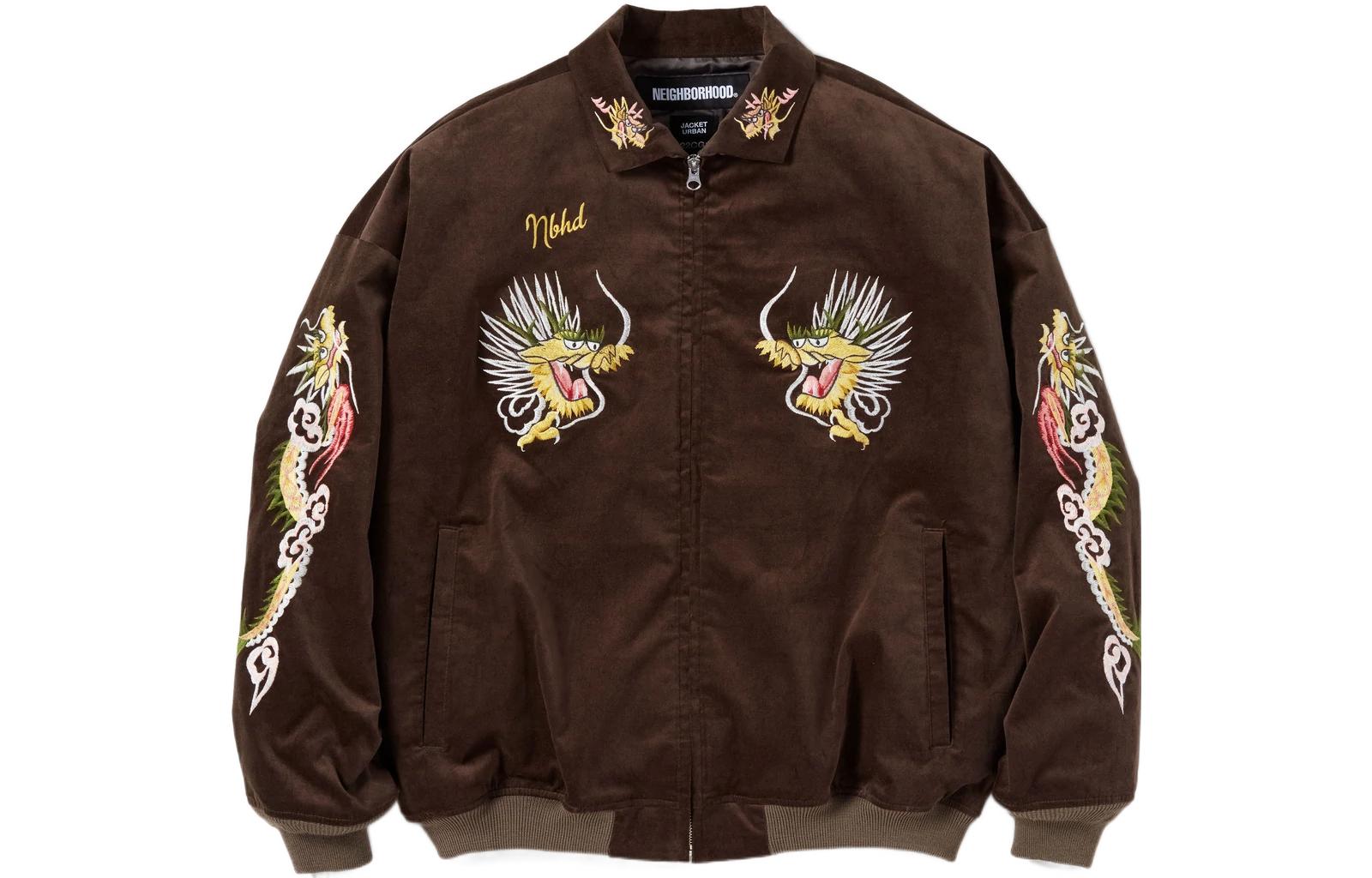 NBHD Embroidered Zip-Up Loose-Fit Jacket Long Sleeve 221YTNH-JKM01