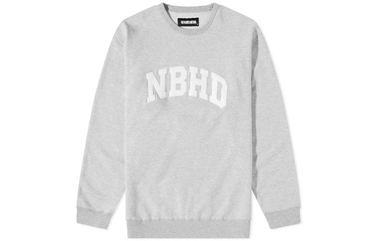 NEIGHBORHOOD FW21 Logo Embroidered Pullover Sweatshirt Grey () 212FPNH-CSM02