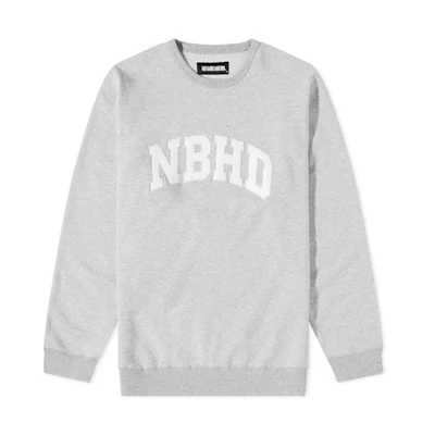 NBHD FW21 Logo Embroidered Pullover Sweatshirt Grey () 212FPNH-CSM02