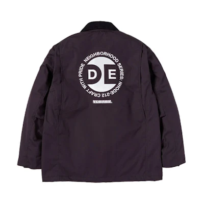 NBHD FW21 Logo Printed Puffer Jacket Black Outerwear 212GYGYN-JKM02